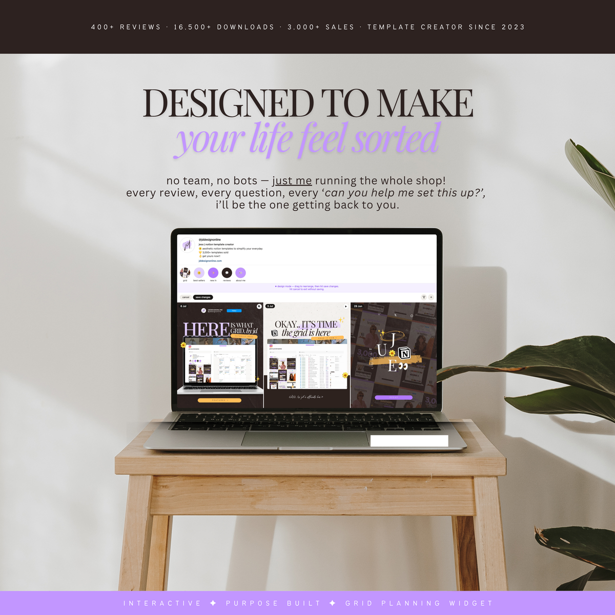 grid. by jd | instagram grid planner widget for notion