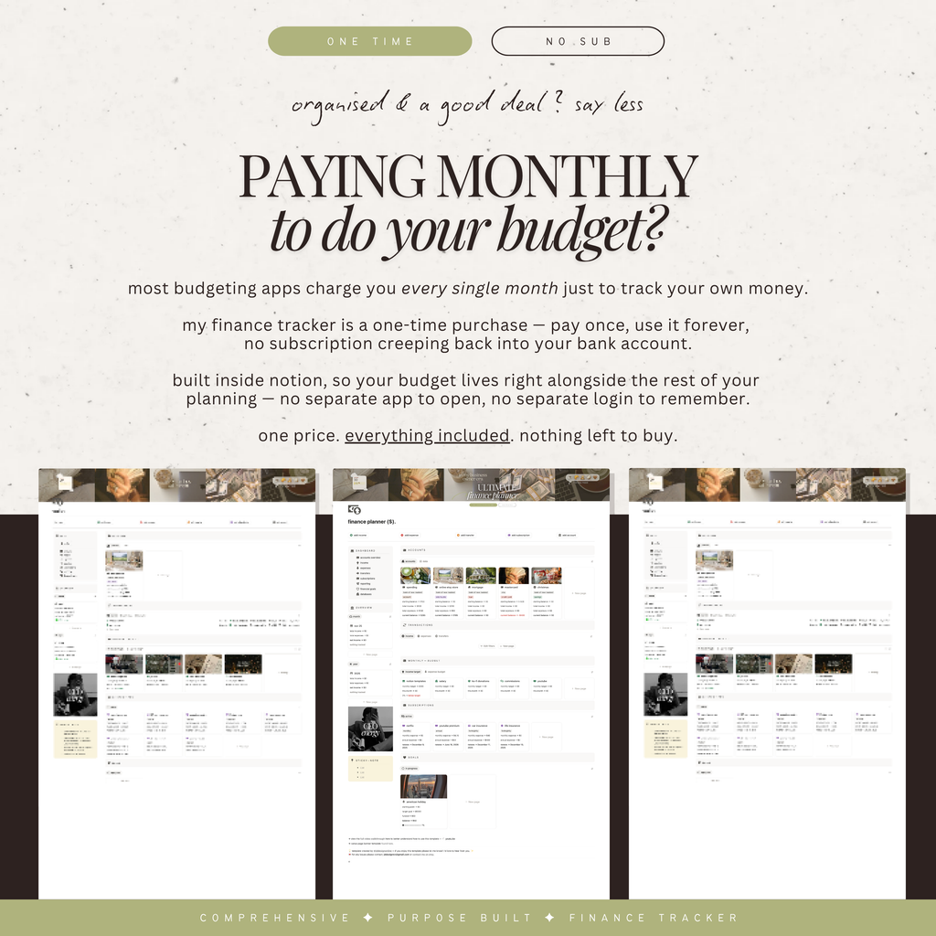 finance & budget planner | notion template