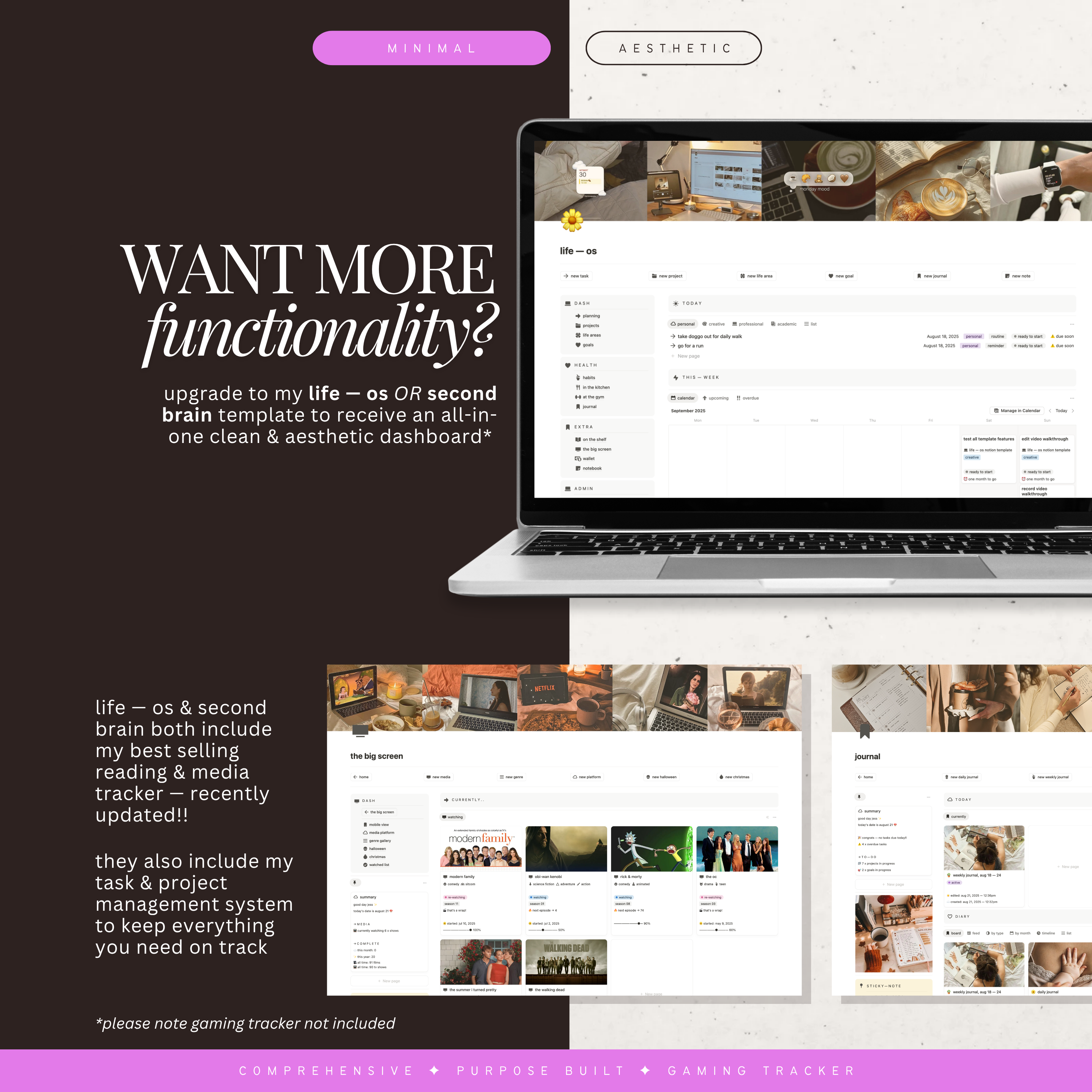 video game & play tracker | notion template