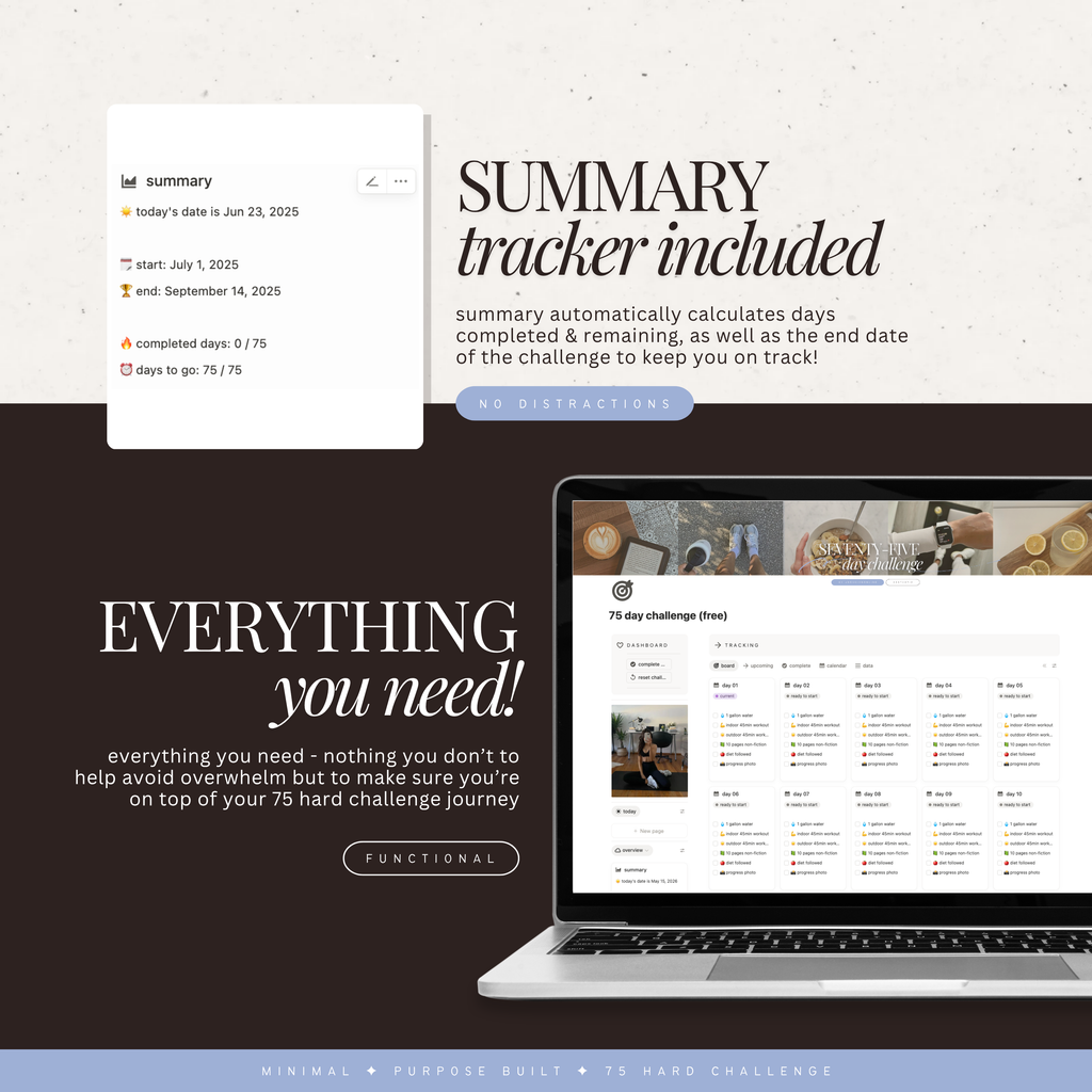75 day challenge | notion template [freebie]