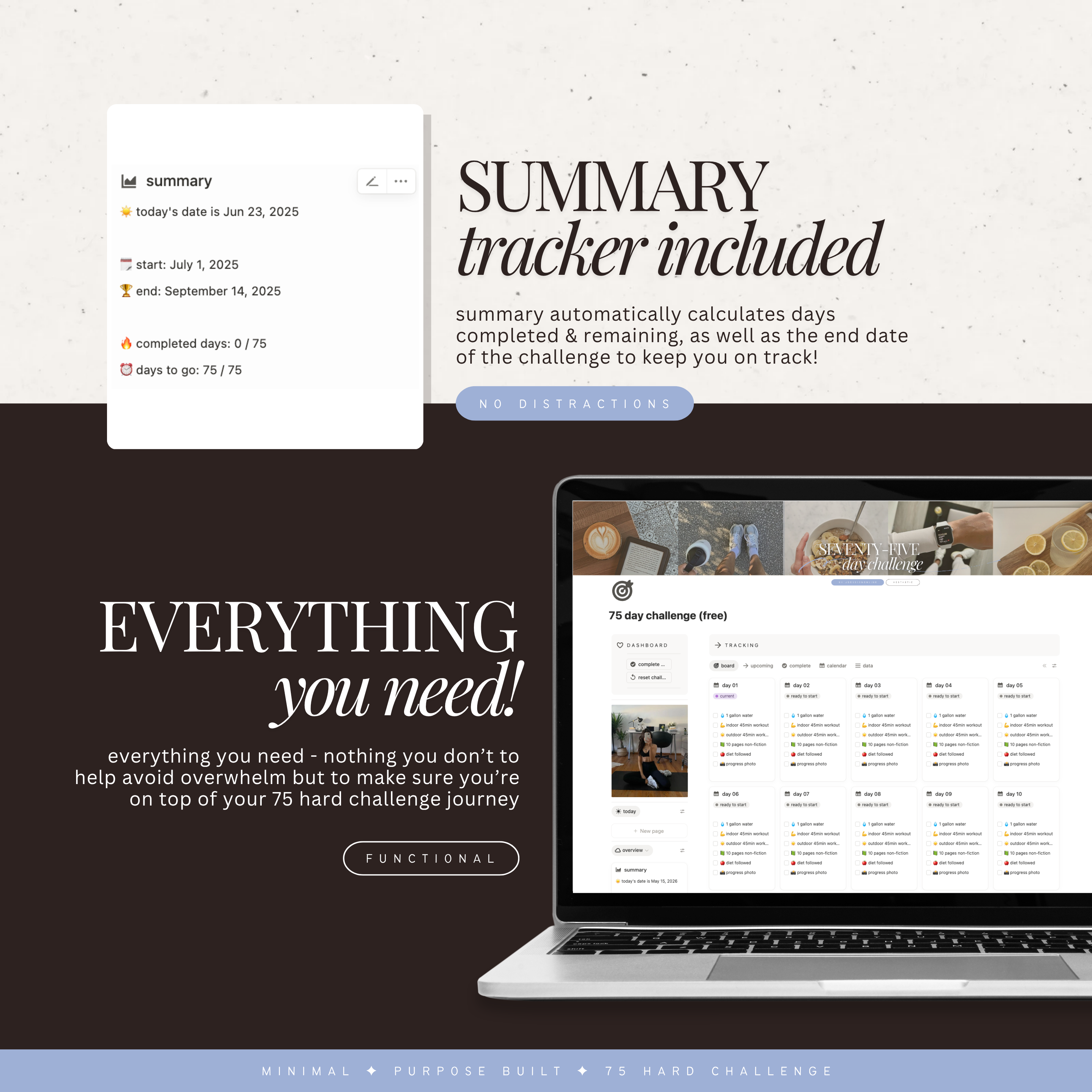 75 day challenge | notion template [freebie]
