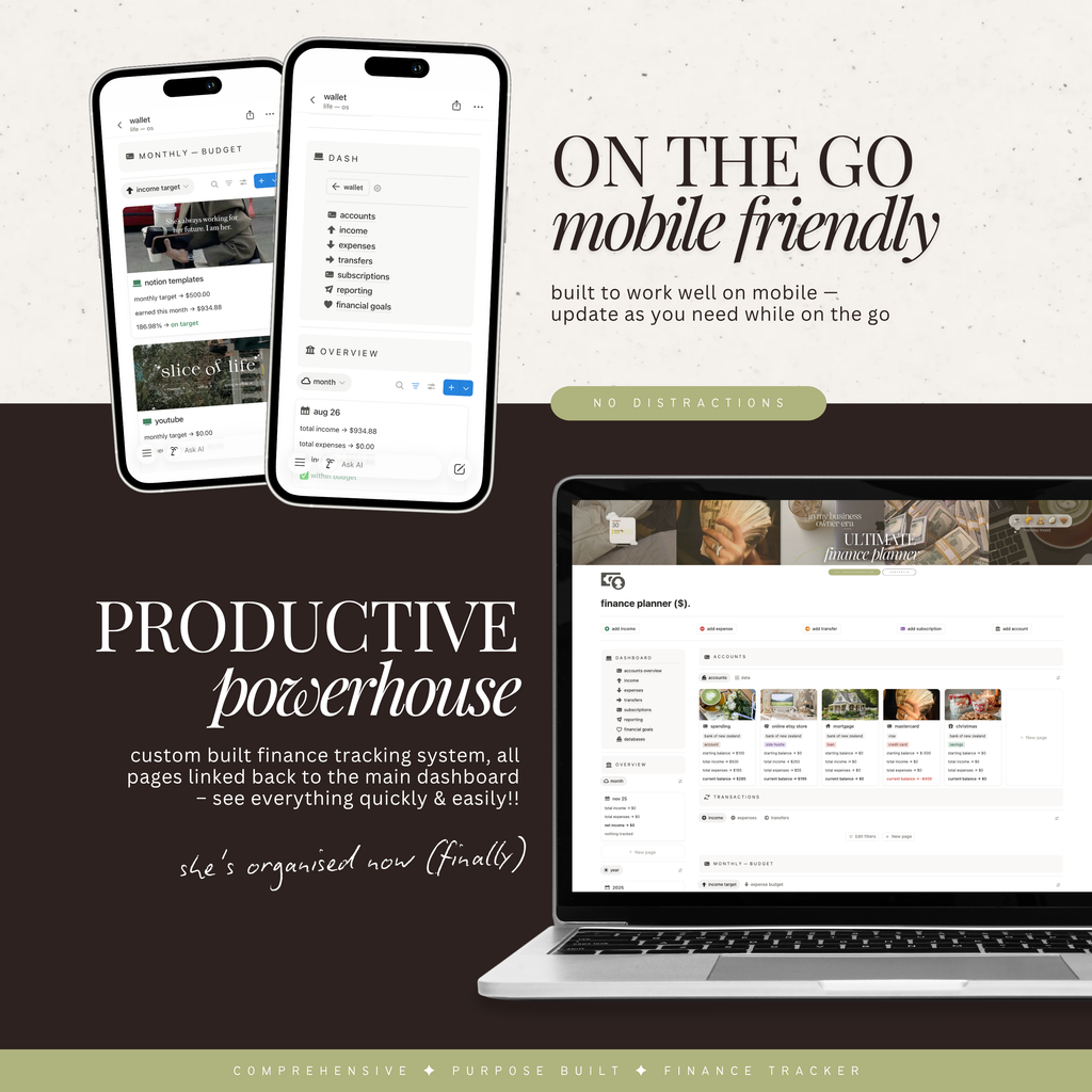 finance & budget planner | notion template