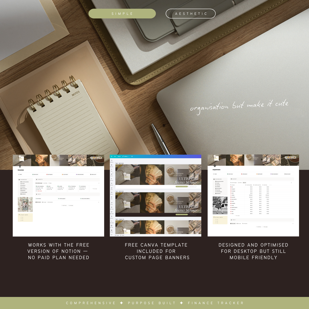 finance & budget planner | notion template