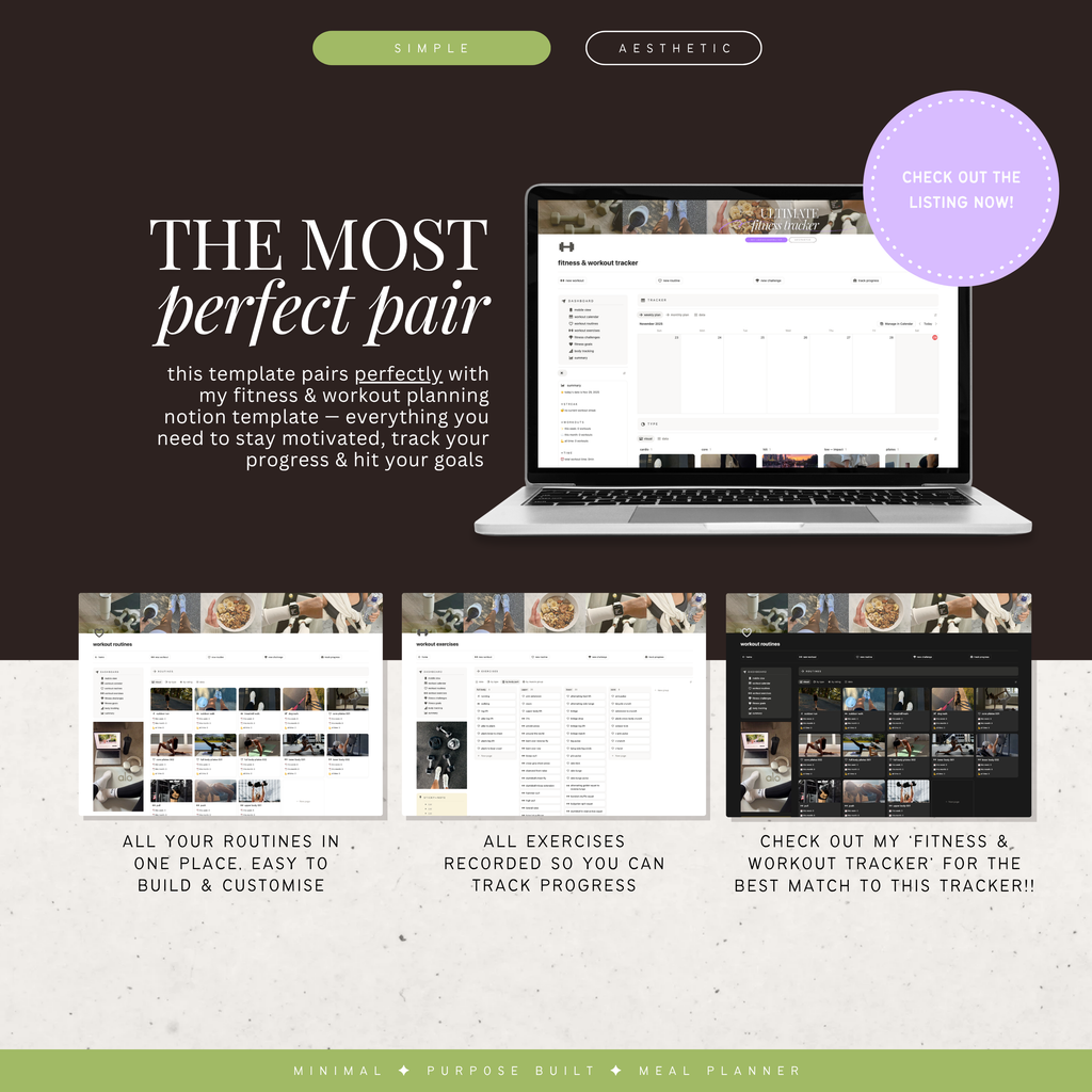 recipe & meal planner | notion template