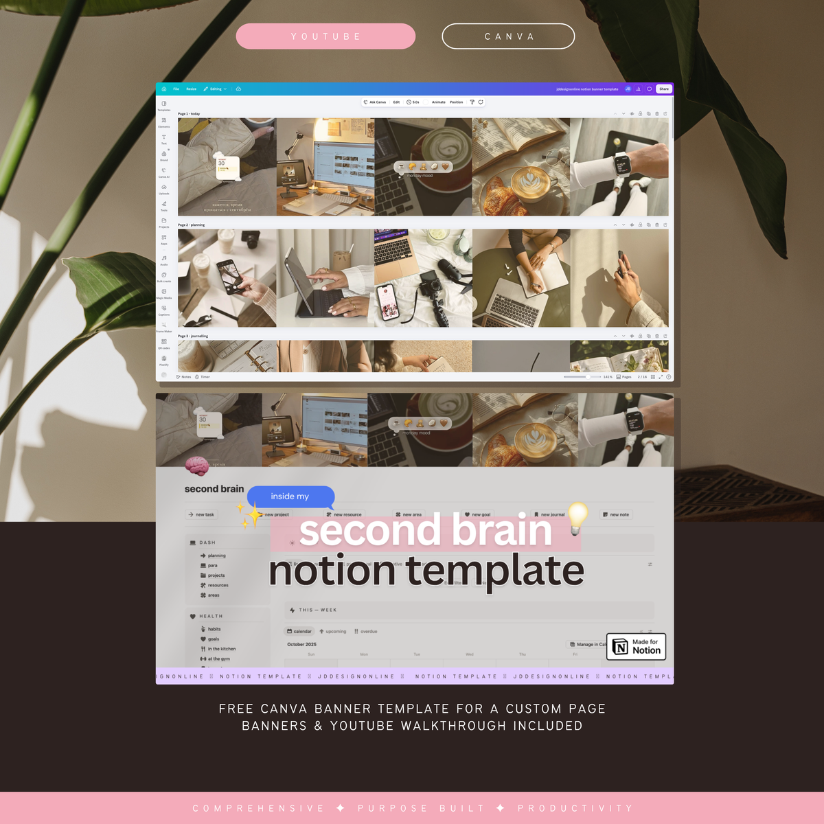 second brain & para method | notion template