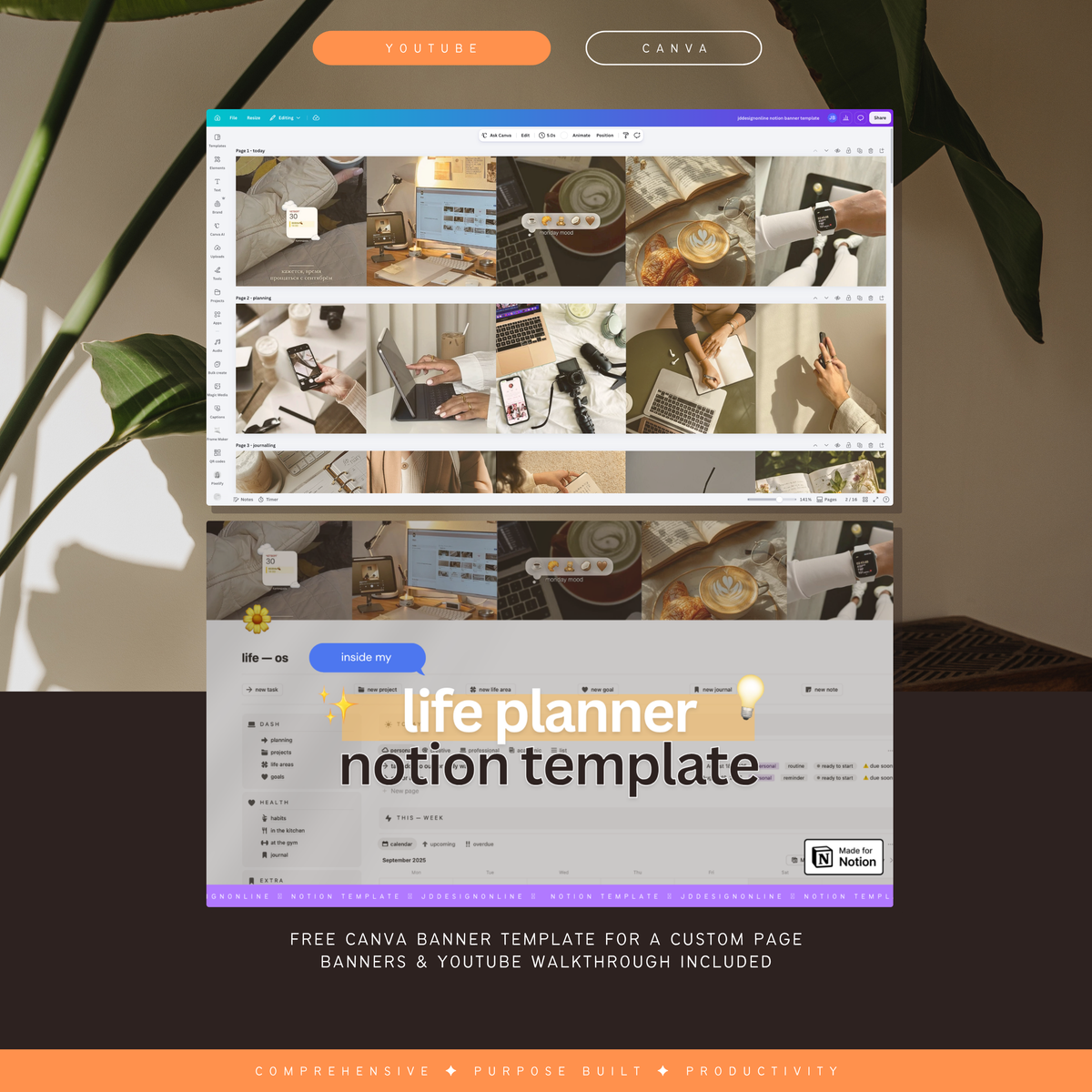 life os planner | notion template