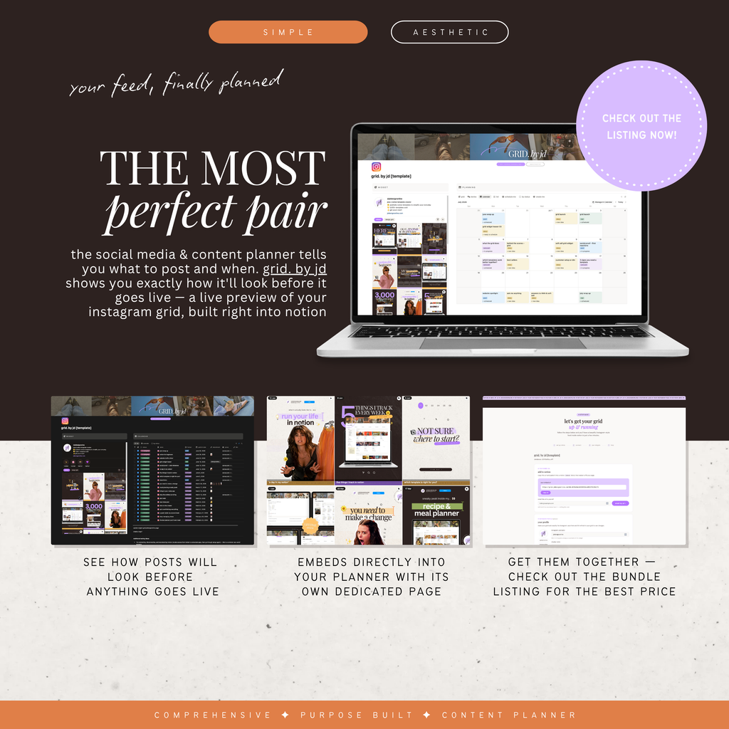 social media & content planner | notion template