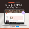 book & reading tracker | notion template [scarlet magic theme]