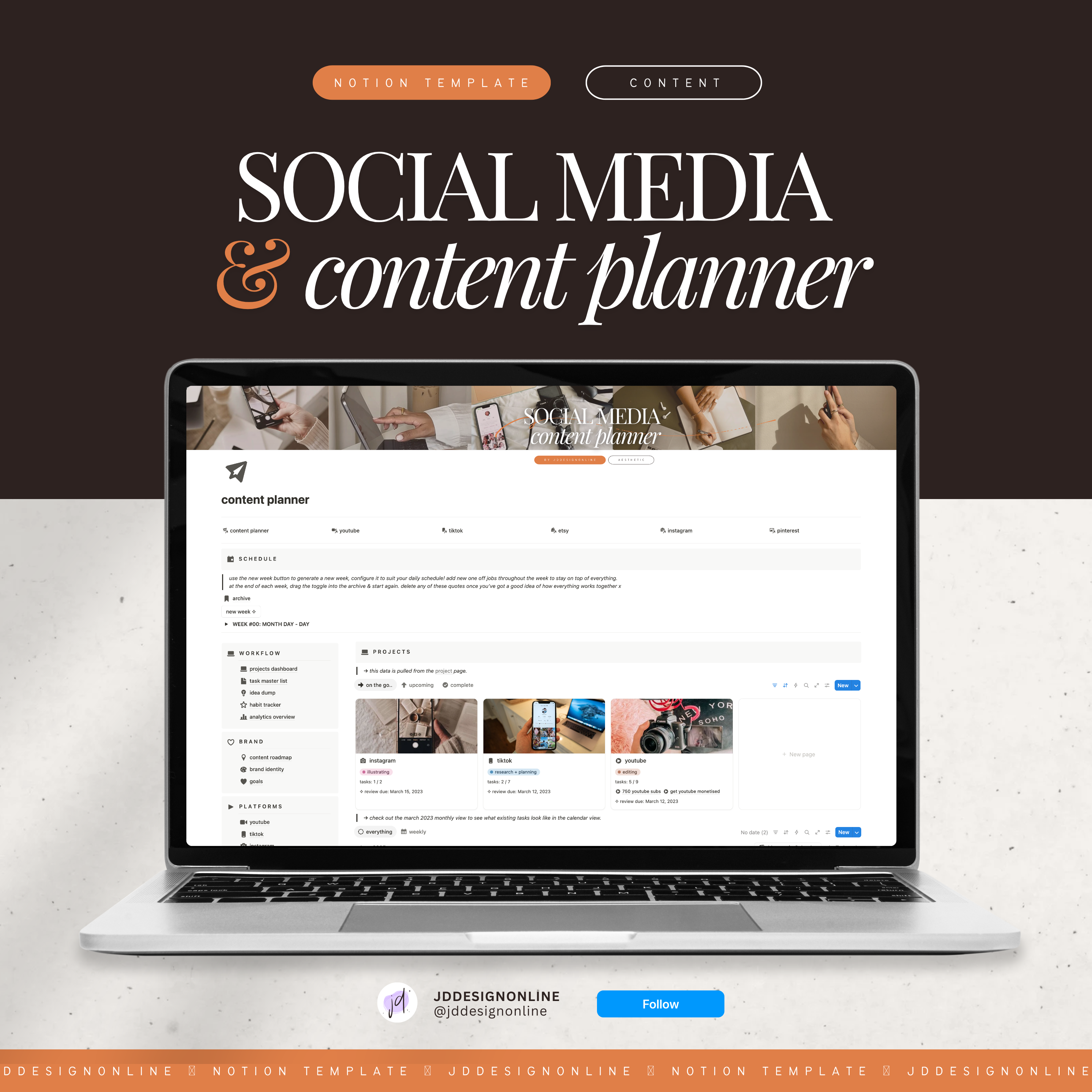social media & content planner | notion template