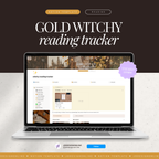 book & reading tracker | notion template [gold witchy theme]