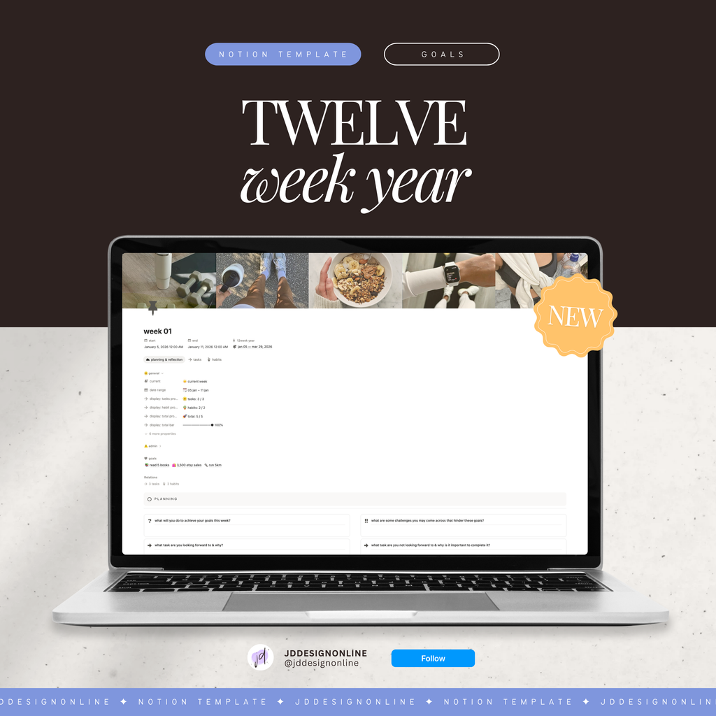 12 week year | notion template
