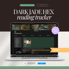book & reading tracker | notion template [dark jade hex theme]