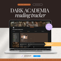 book & reading tracker | notion template [dark academia theme]