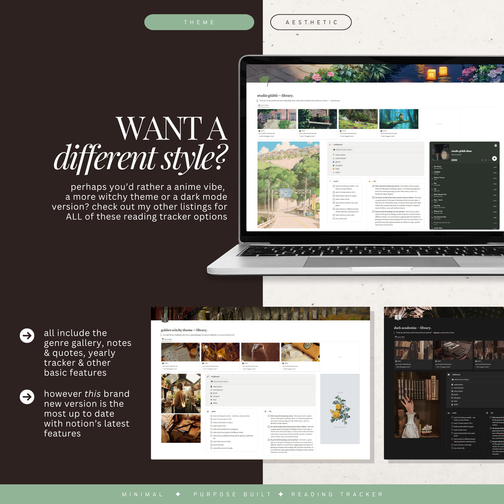 book & reading tracker | notion template