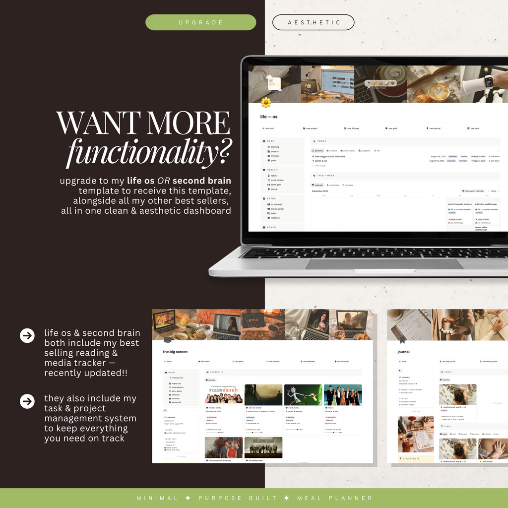 recipe & meal planner | notion template