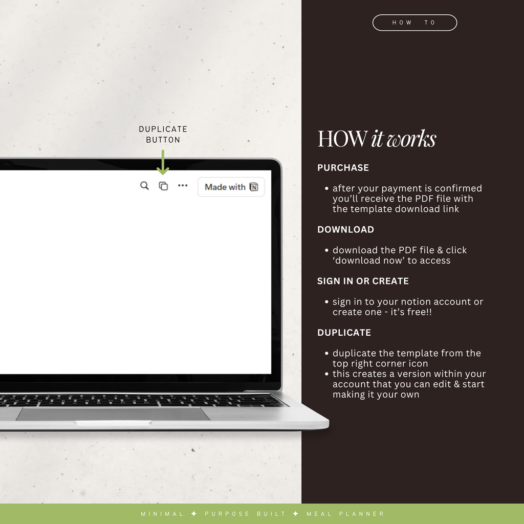 recipe & meal planner | notion template