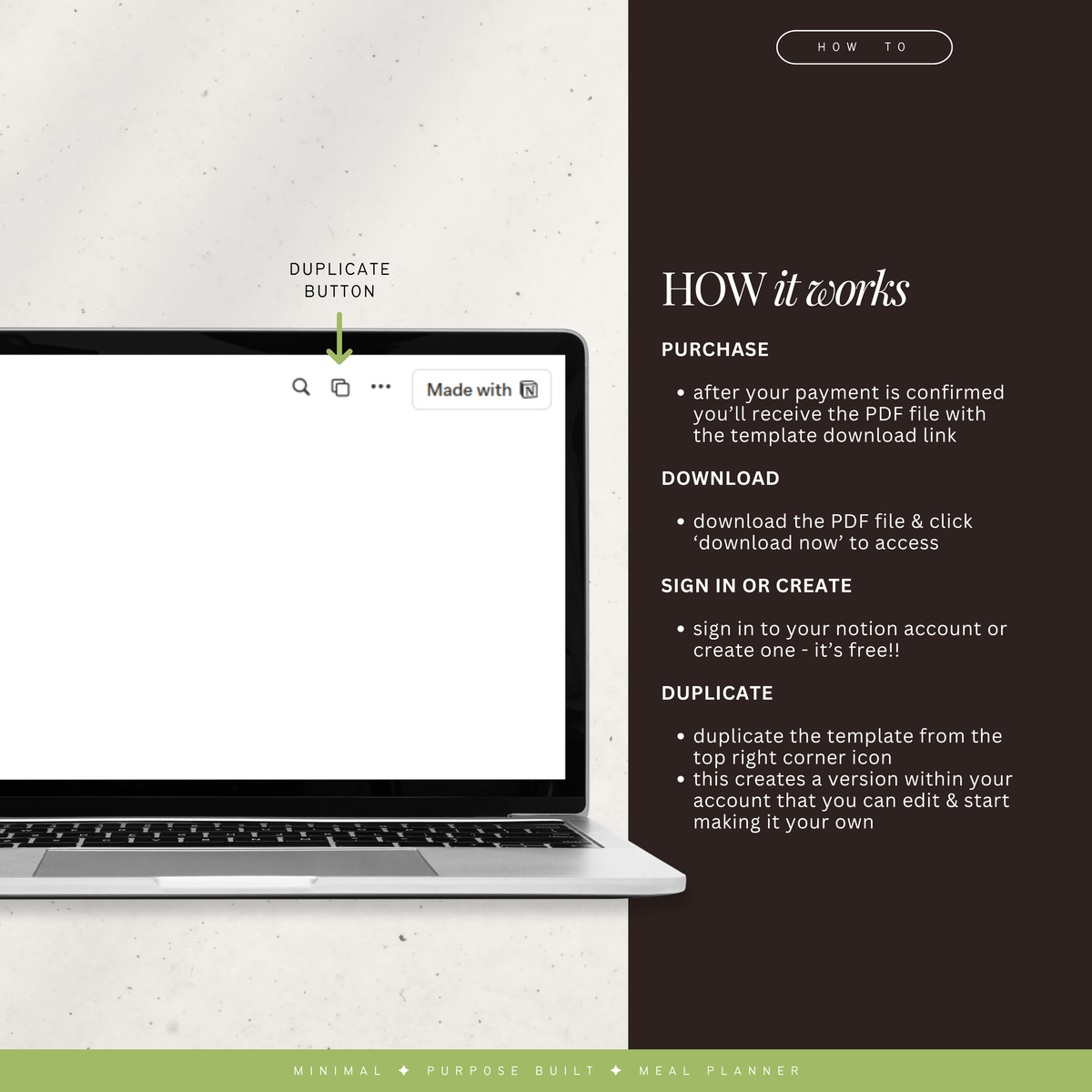 recipe & meal planner | notion template