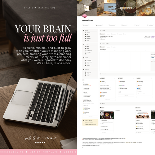 second brain & para method | notion template