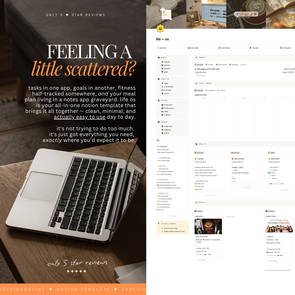 life os planner | notion template