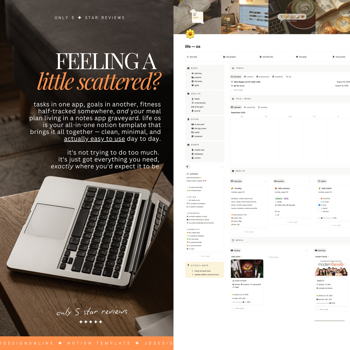 life os planner | notion template