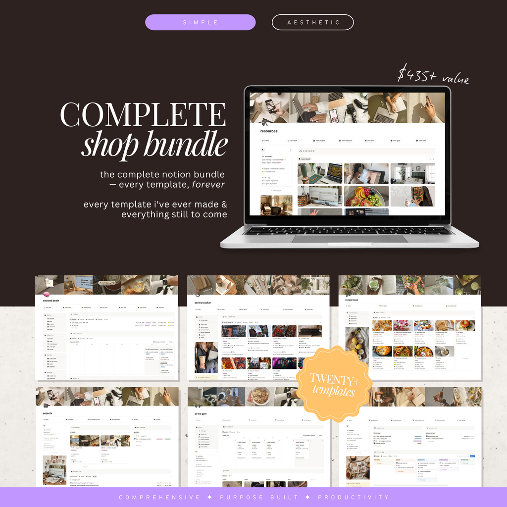 the complete bundle | notion template bundle