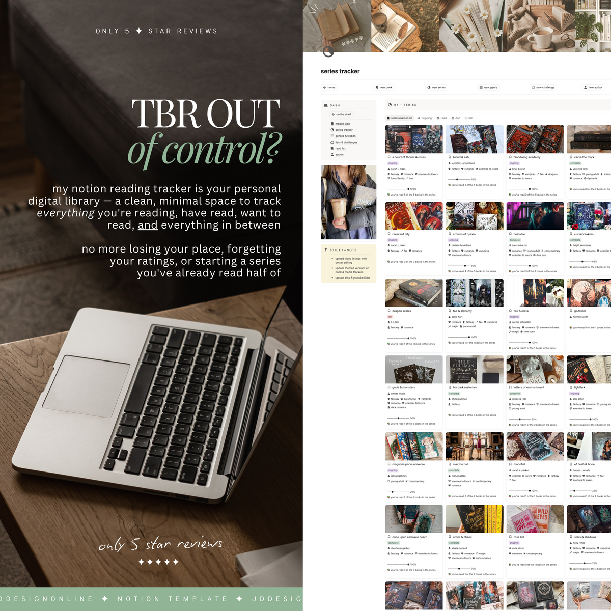 book & reading tracker | notion template