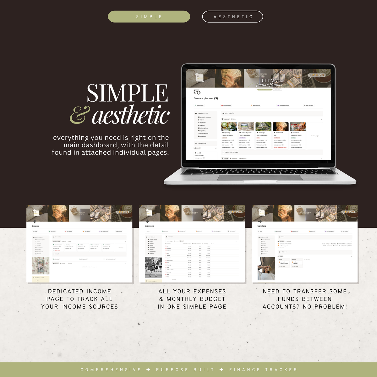 finance & budget planner | notion template