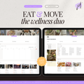 the wellness duo | notion template [recipe & fitness bundle]
