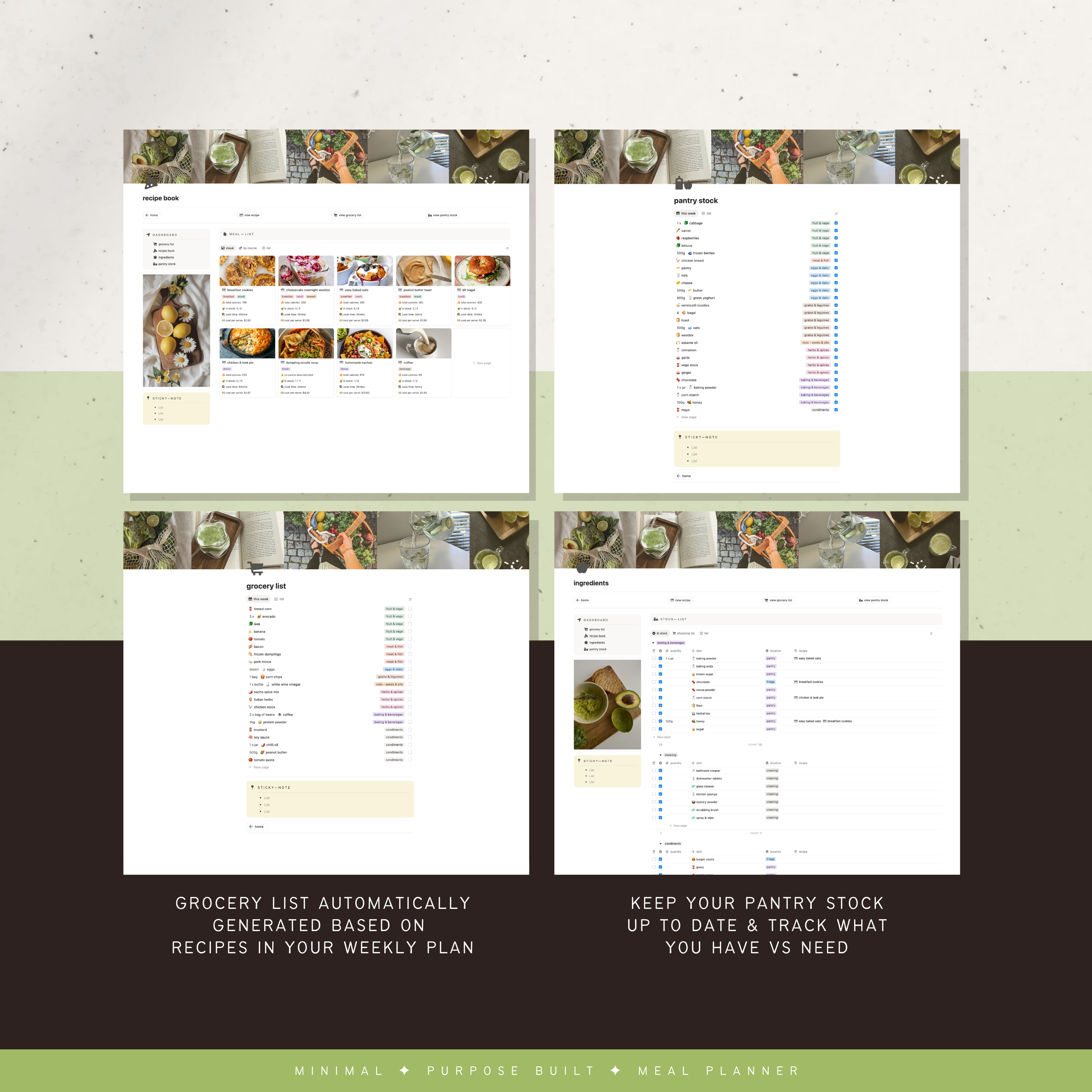 recipe & meal planner | notion template