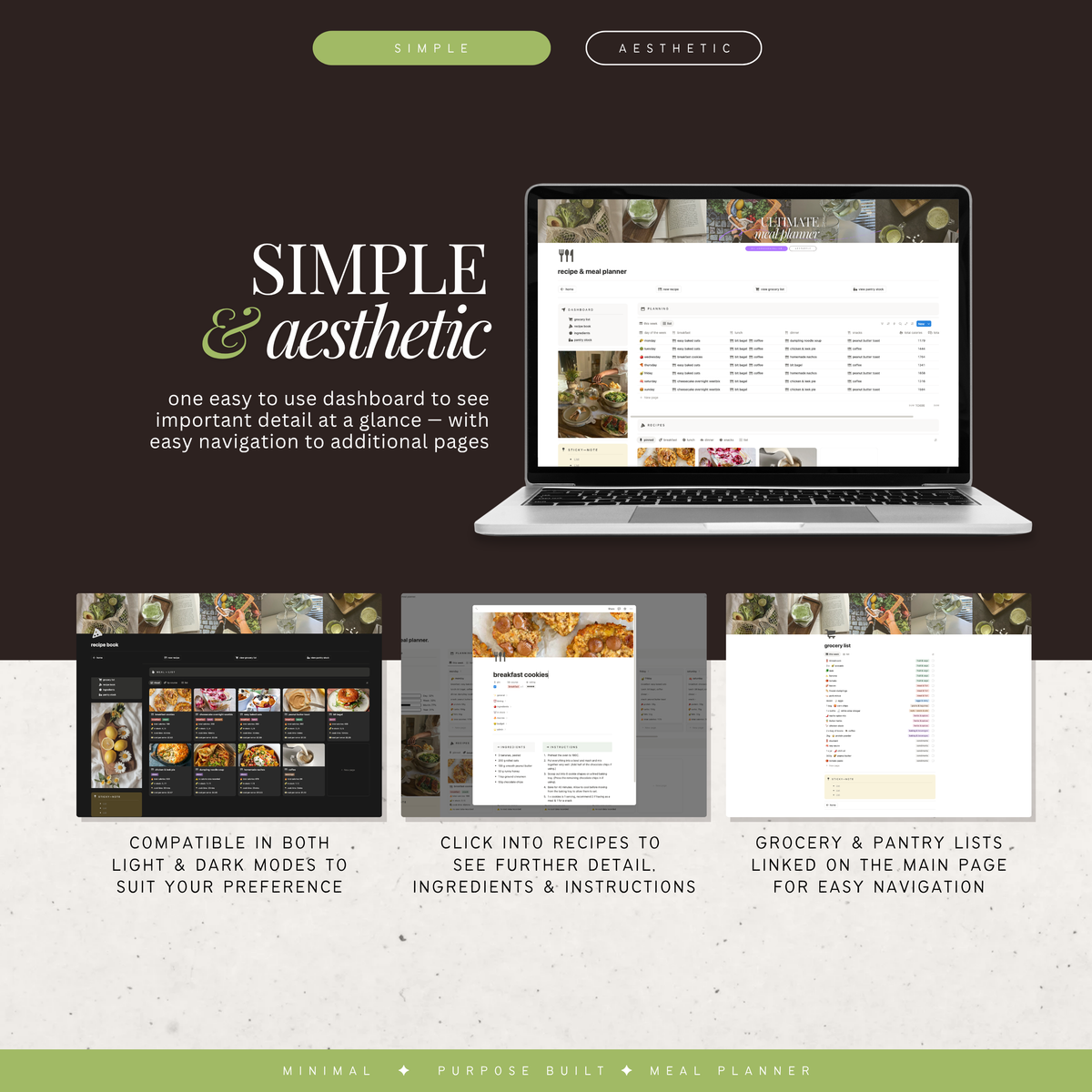 recipe & meal planner | notion template