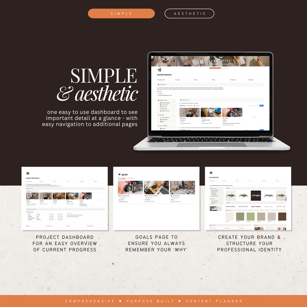 social media & content planner | notion template