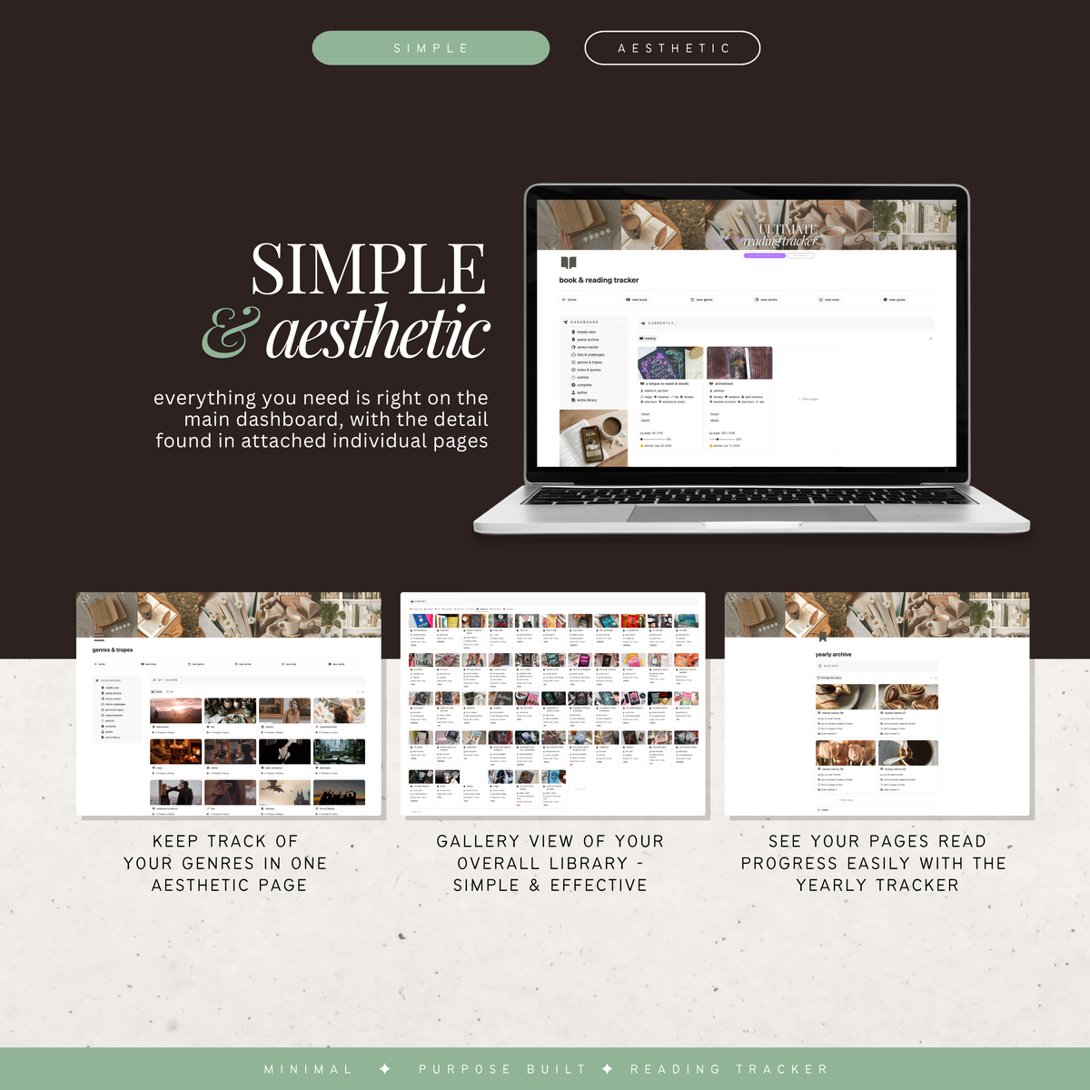 book & reading tracker | notion template