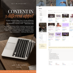 social media & content planner + instagram grid preview | notion template