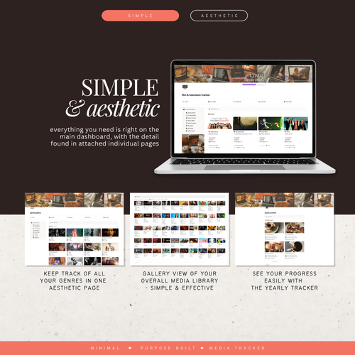 film & television tracker | notion template