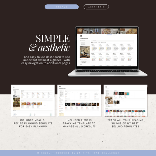 75 day challenge | notion template [advanced]