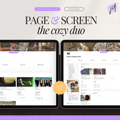 the cozy duo | notion template [reading & media bundle]