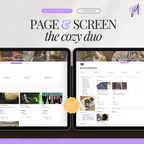 the cozy duo | notion template [reading & media bundle]