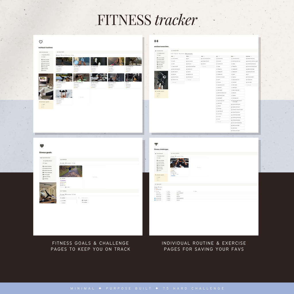 75 day challenge | notion template [advanced]