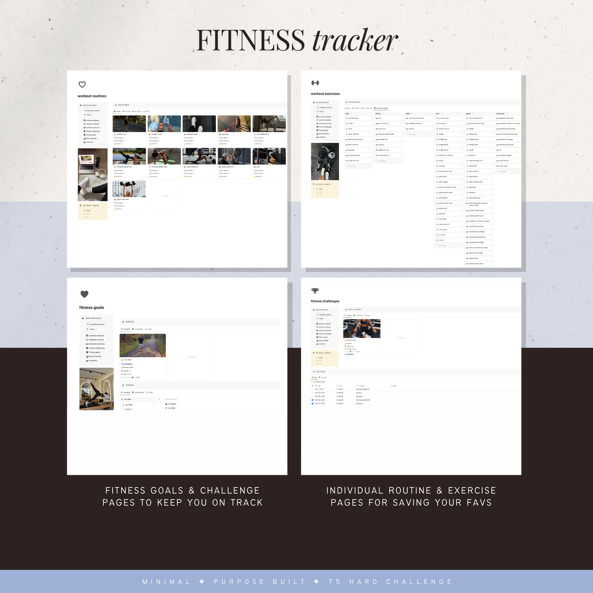 75 day challenge | notion template [advanced]