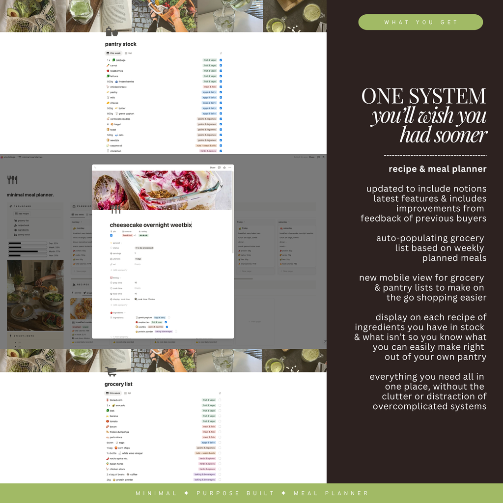 recipe & meal planner | notion template