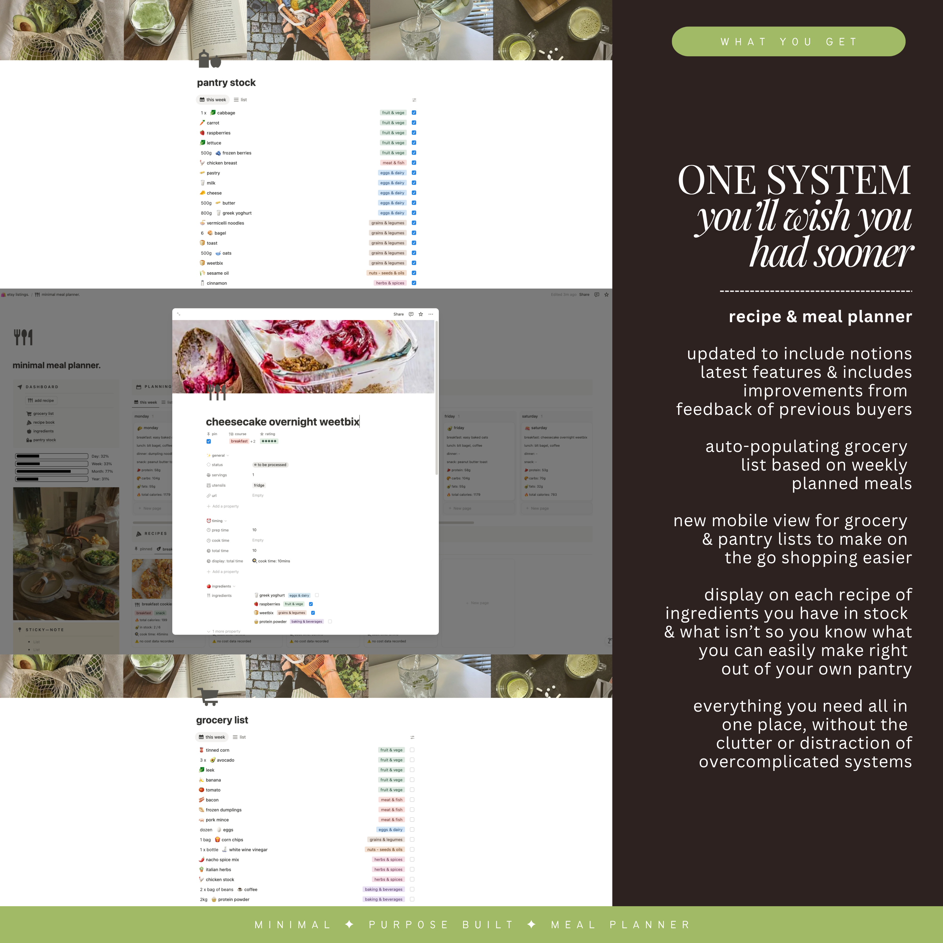 recipe & meal planner | notion template