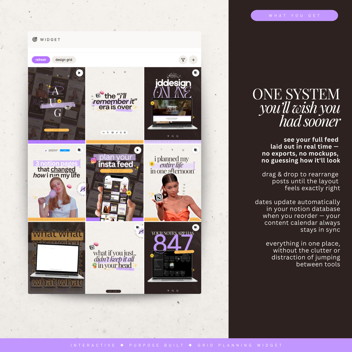 grid. by jd | instagram grid planner widget for notion
