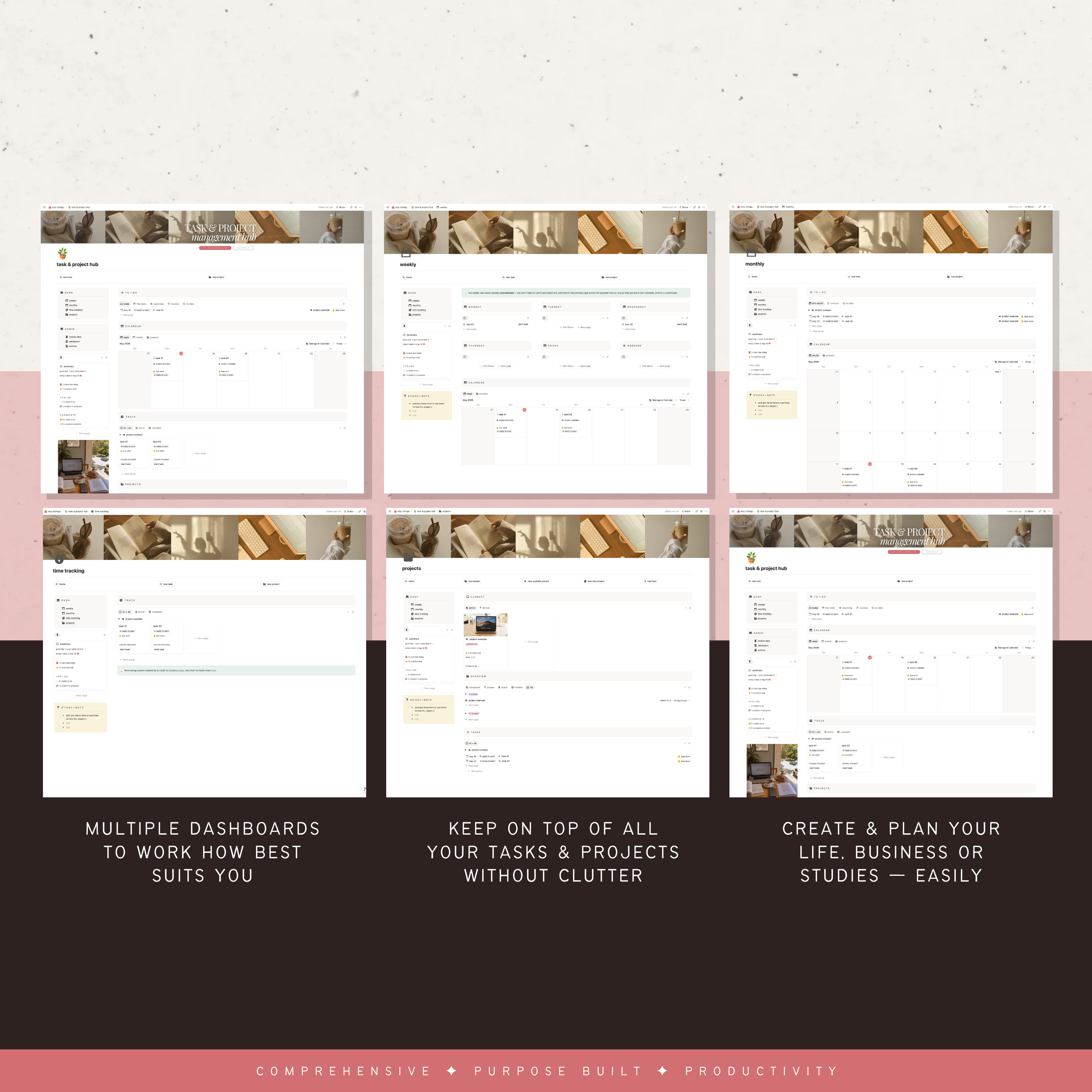 task & project management hub | notion template