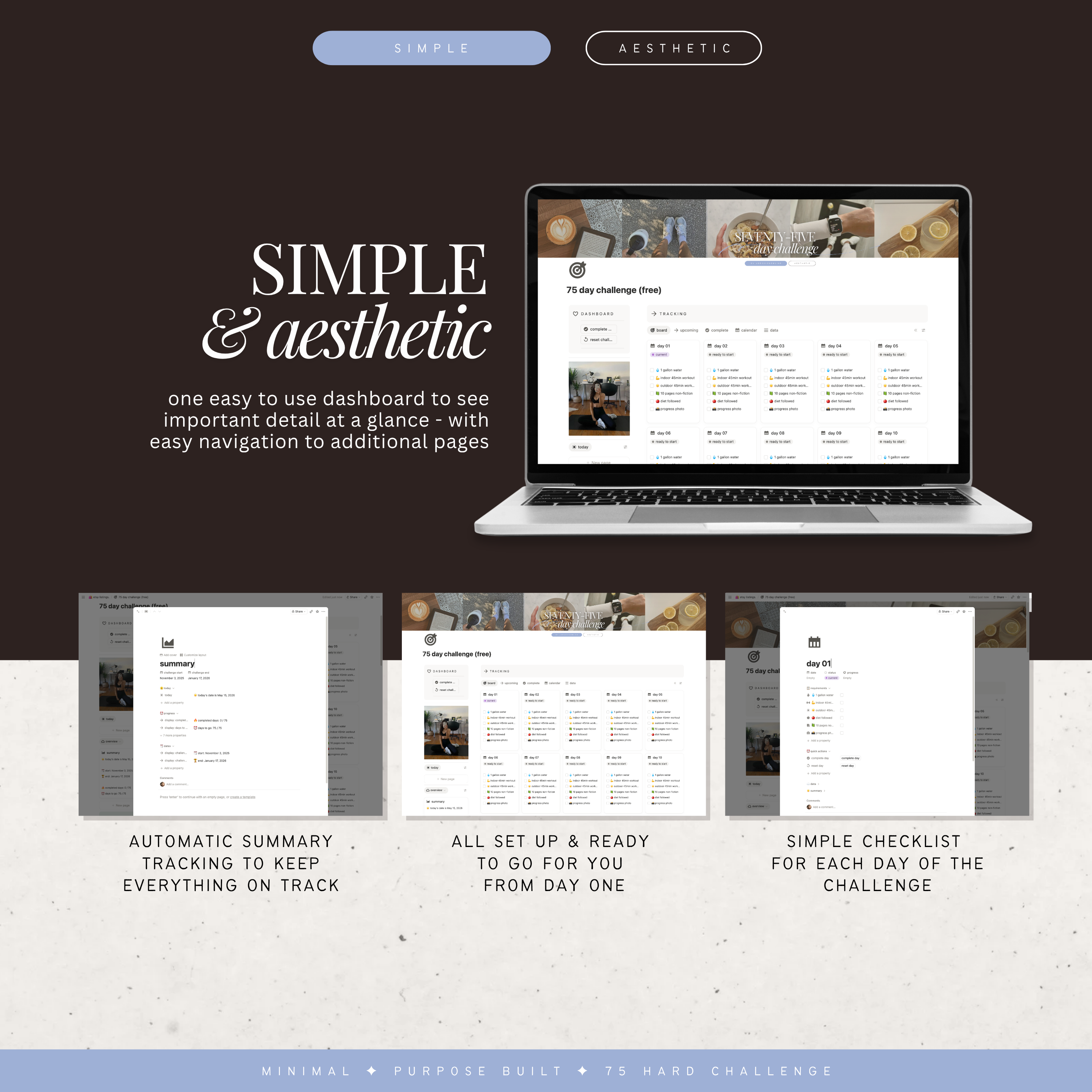 75 day challenge | notion template [freebie]