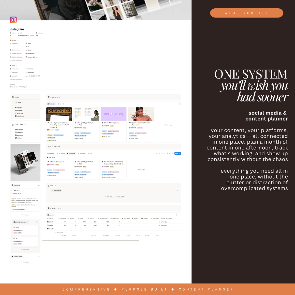 social media & content planner | notion template