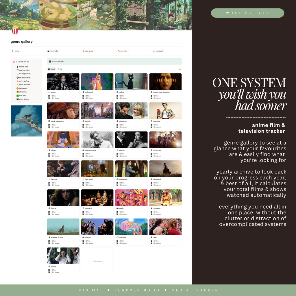 film & television media tracker | notion template [anime theme]
