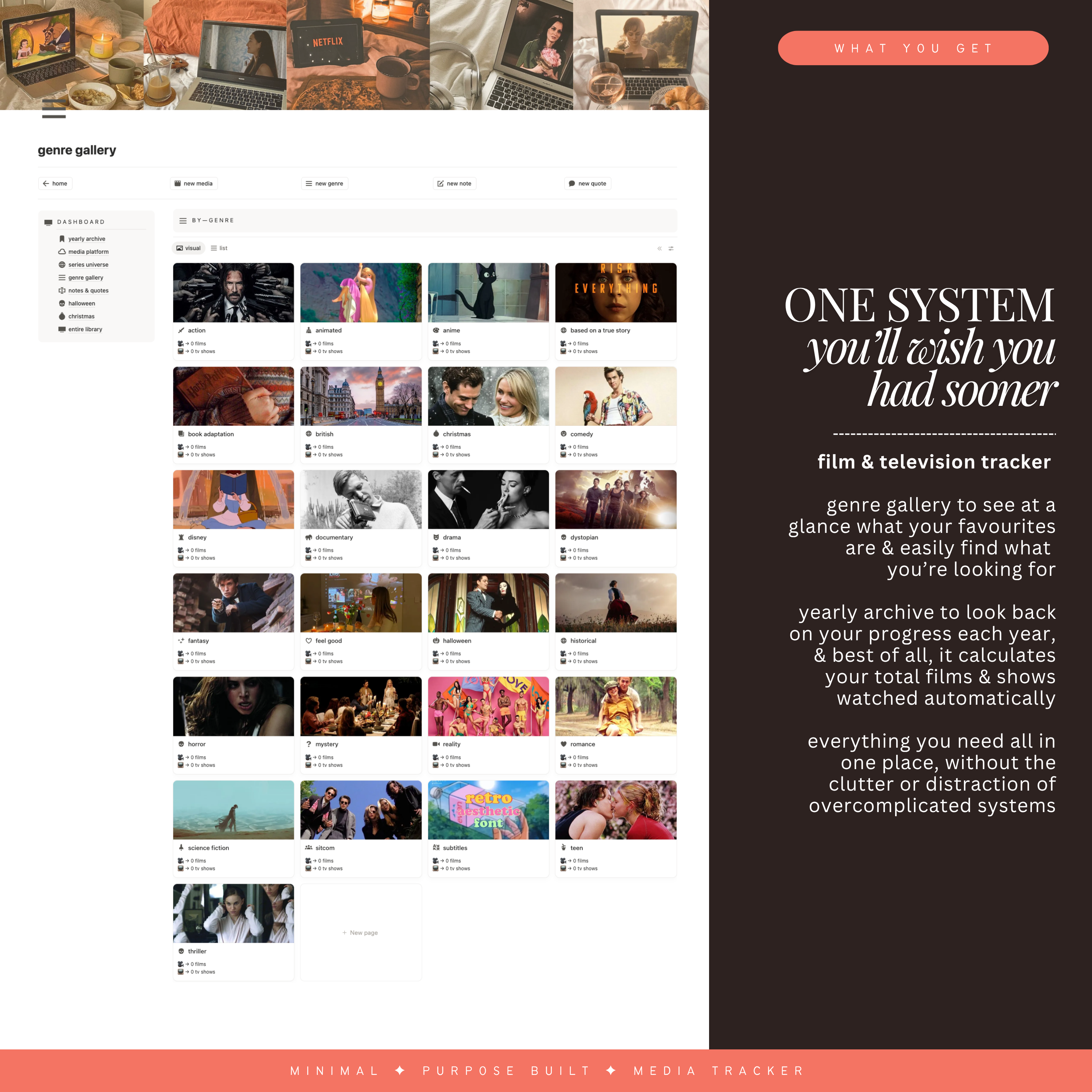 film & television tracker | notion template