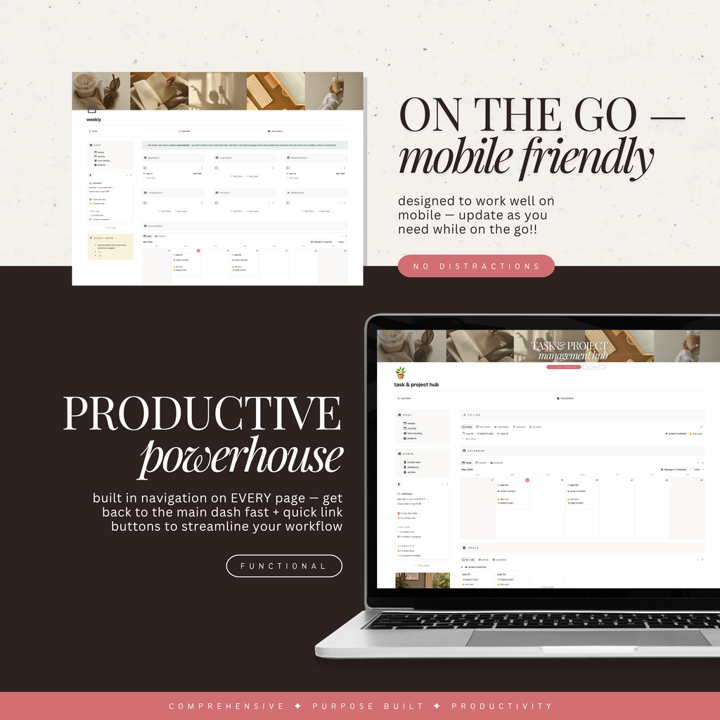 task & project management hub | notion template