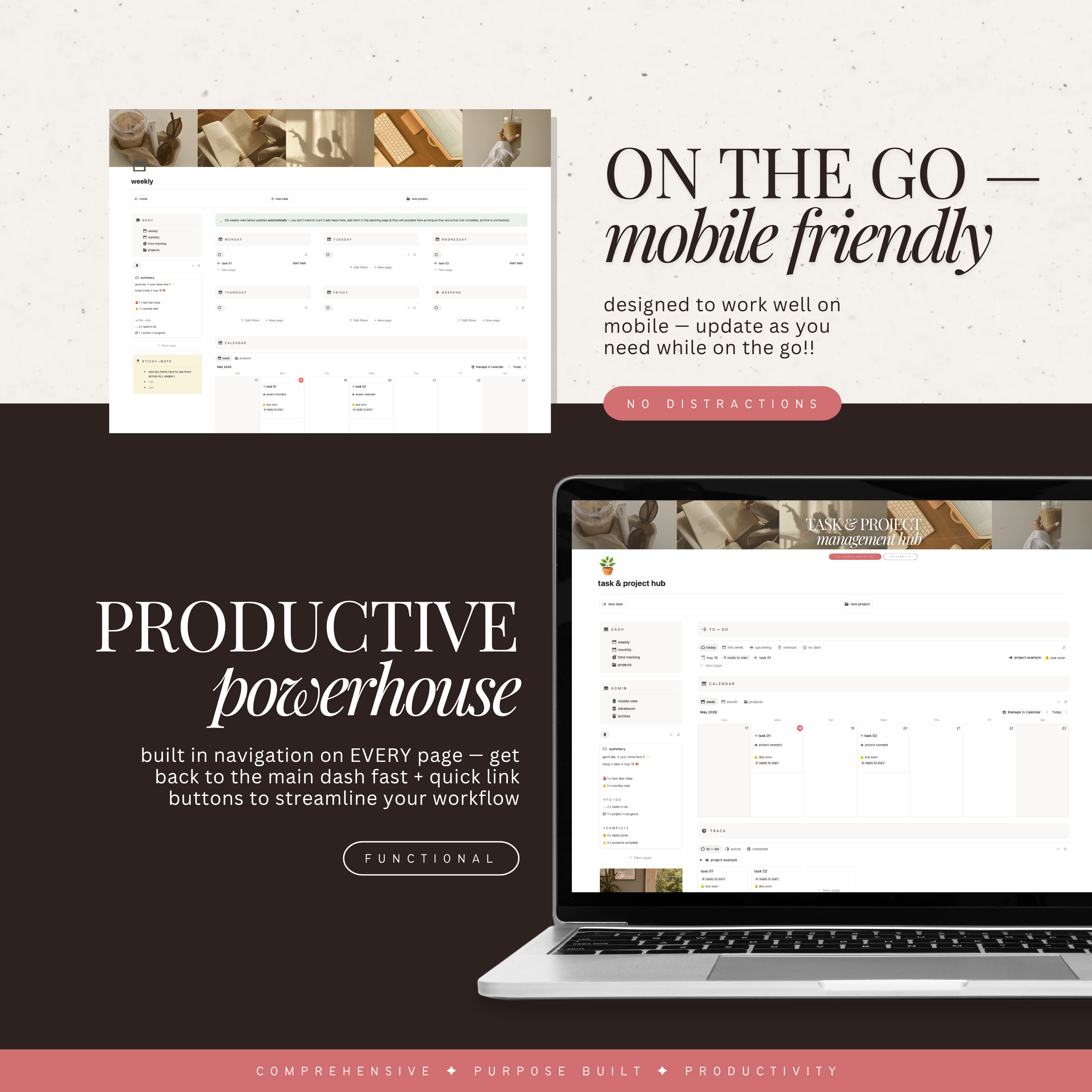 task & project management hub | notion template