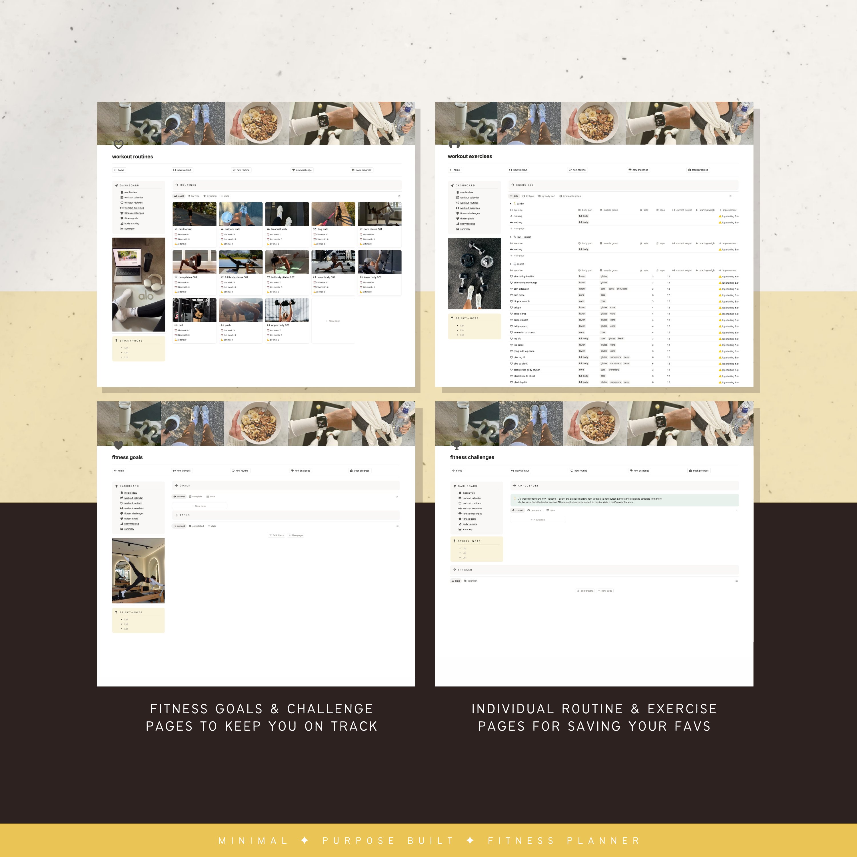 fitness & workout tracker | notion template